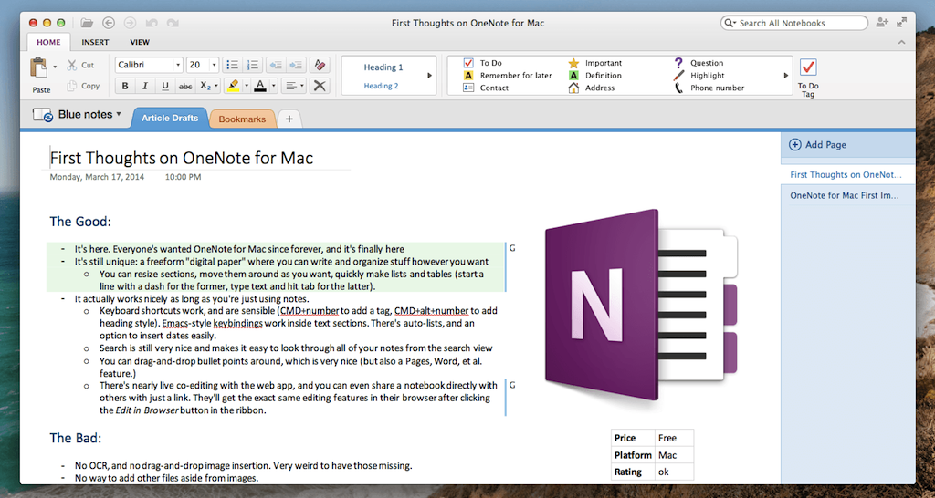 Using Onenote On Mac